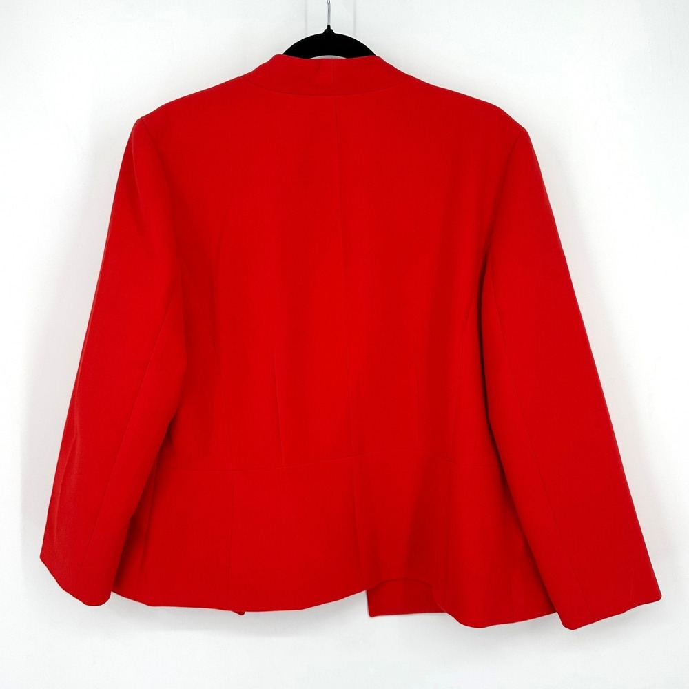 NWT TALBOTS $169 Solid Red Lined Open Front Lapel… - image 5